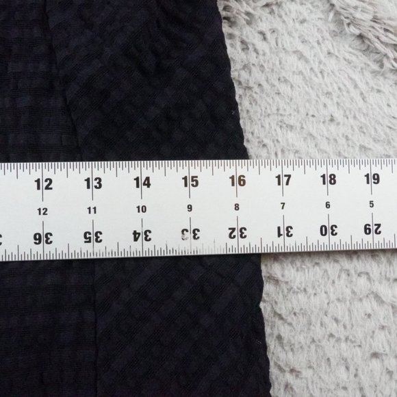 Maeve Textured Gauze Dress Womens Large Navy Blue Short Sleeve - Picture 9 of 13